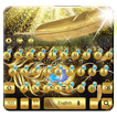 gold feather keyboard luxury golden mask