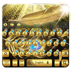 gold feather keyboard luxury golden mask आइकन