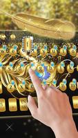 gold feather keyboard luxury golden mask स्क्रीनशॉट 1