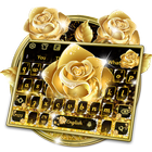 Golden Flower Butterfly Keyboard Theme icône
