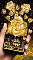 Golden Flower Butterfly Keyboard Theme capture d'écran 2