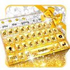 Gold Glitter Bowknot Keyboard ไอคอน