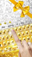 برنامه‌نما Gold Glitter Bowknot Keyboard عکس از صفحه