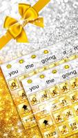 برنامه‌نما Gold Glitter Bowknot Keyboard عکس از صفحه