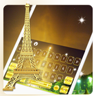 Golden Paris Keyboard Theme آئیکن