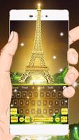Golden Paris Keyboard Theme پوسٹر
