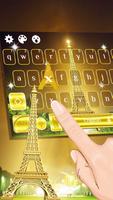 Golden Paris Keyboard Theme スクリーンショット 1