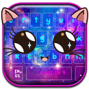 Galaxy Kawaii Kitty Keyboard Theme APK