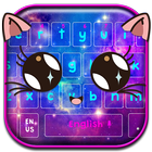 Galaxy Kawaii Kitty Keyboard Theme icône