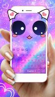 Galaxy Kitty Emoji Keyboard poster
