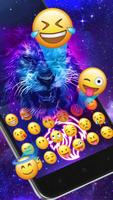 Galaxy Lion King Emoji Theme capture d'écran 2