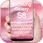 Teclado para Galaxy S8 Pink ícone