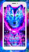 Galaxy Wild Wolf Keyboard Theme Affiche