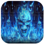 Blue Fire Skull Keyboard icône