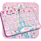 Girly Paris Keyboard theme icône