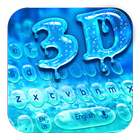 Clavier d&#39;eau en verre 3D icône
