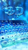 Teclado de agua de cristal 3D Poster