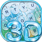3D Glass Water Drop Keyboard Theme icon