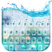 Glass water keyboard theme