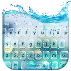 Glas Wasser Tastatur Thema Zeichen