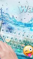 Glass water keyboard theme imagem de tela 1