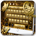 Glitter Diamond Gold Keyboard icône