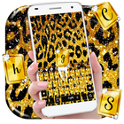 Glitter Gold Cheetah Keyboard Theme biểu tượng