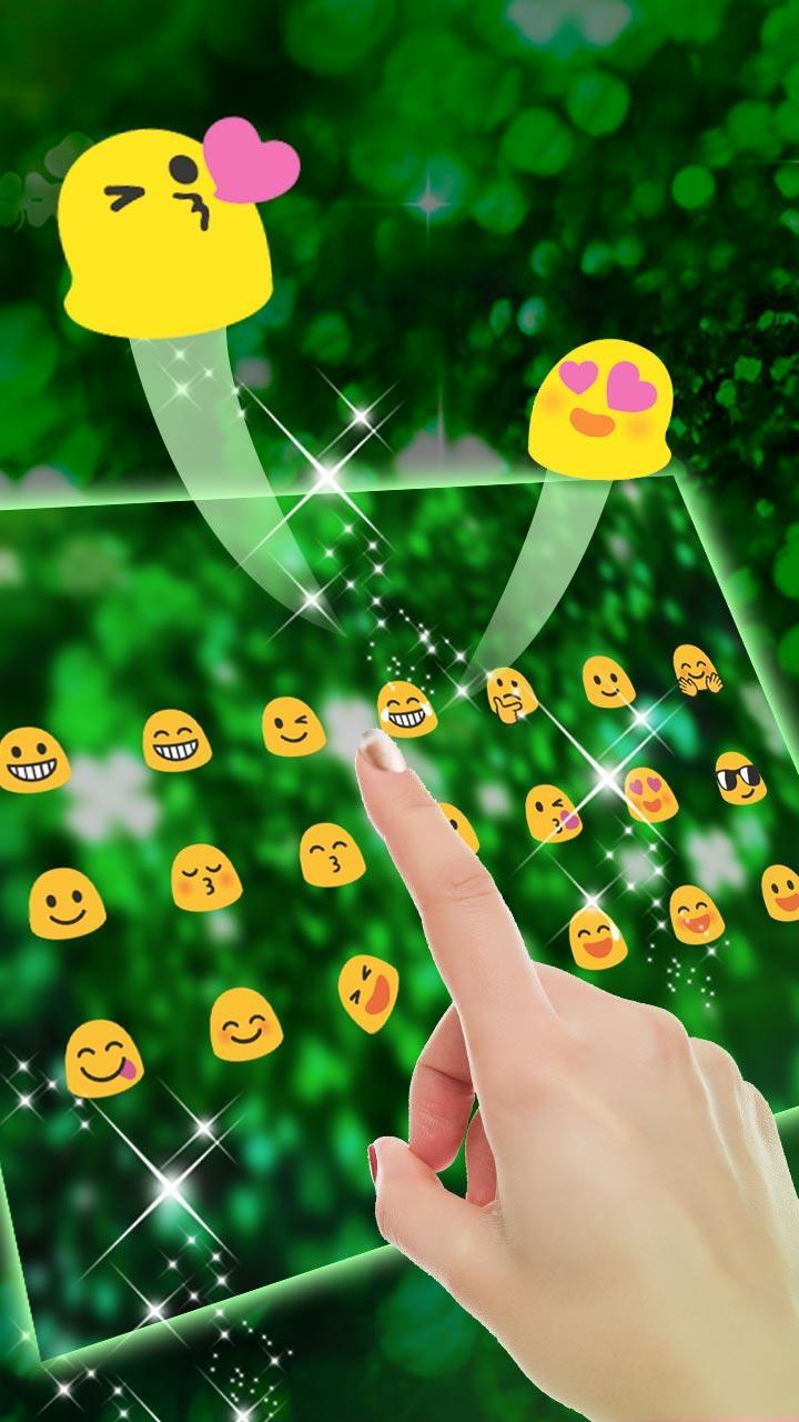 Glitter Green Clover Keyboard For Android Apk Download