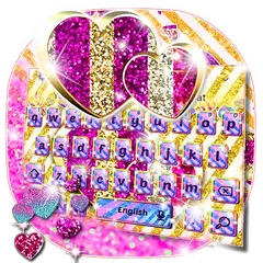 Glitter Heart Keyboard Theme