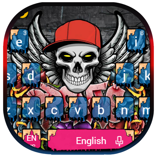 Graffiti Skull Keyboard Theme