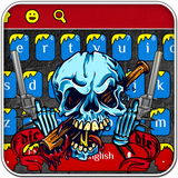 Blue Skeleton Gun Keyboard icon