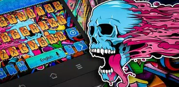 Graffiti skull keyboard