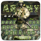 Green Army Camouflage Keyboard icône