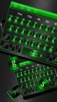 Green Black Metal Keyboard poster