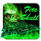 Green Fire Skull Keyboard icon