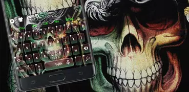 Green Skull Keyboard Theme