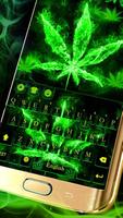 Green Rasta Weed Keyboard poster