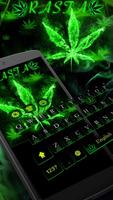 Green Rasta Weed Keyboard تصوير الشاشة 1