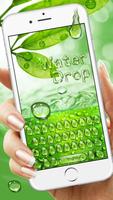Green Water Drop Keyboard poster