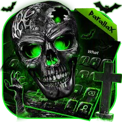 Green Zombie Skull Parallax keyboard
