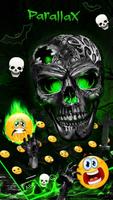 Green Zombie Skull Parallax keyboard ảnh chụp màn hình 1