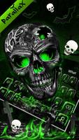 Green Zombie Skull Parallax keyboard ảnh chụp màn hình 2