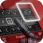 Tema de teclado preto vermelho ícone