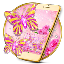 Pink Diamond Butterfly Keyboard APK