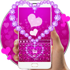 ikon Keyboard Pink Diamond Heart