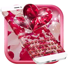 download Diamond Heart Rose Keyboard APK