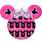 Rosa Diamant-Maus-Tastatur Zeichen