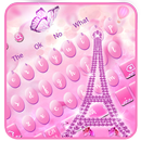 Diamond Pink Paris Keyboard Theme APK