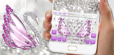 Glitter Diamond Swan Keyboard Theme