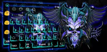 Blue Dragon Skull Keyboard Theme